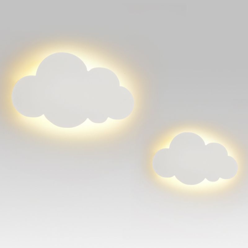 Modernist Wall Sconce Cloud Wall Light Fixture in White for Bedroom
