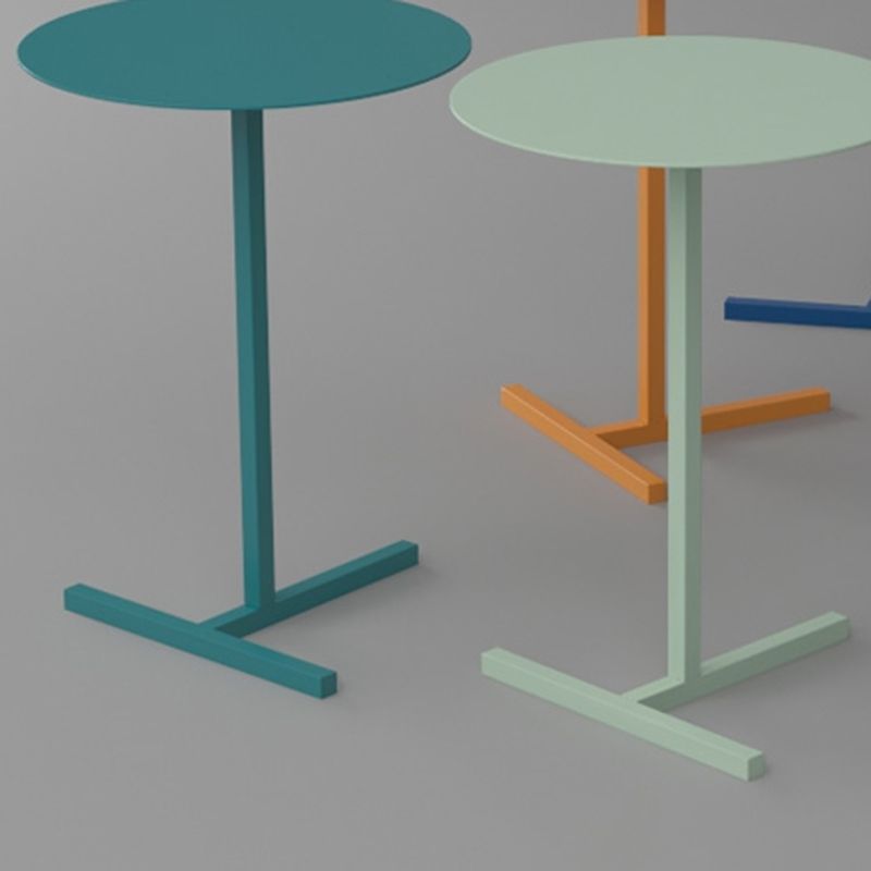 Mid-Century Round Side End Table Pedestal End Table for Living Room