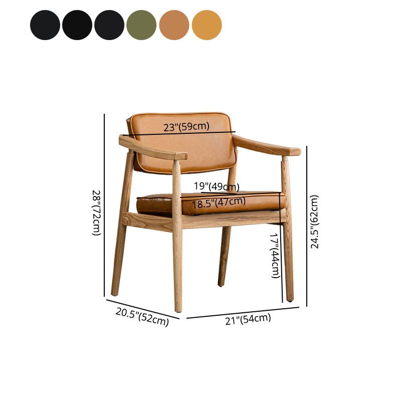 Chaises de salle à manger de style traditionnel, chaises d'appoint avec bras de cuisine et pieds en bois