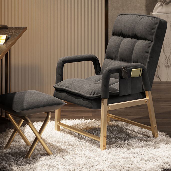 Chaise d'appoint rembourrée de Style contemporain, chaise de salle à manger simple avec bras à dossier solide, pour usage domestique