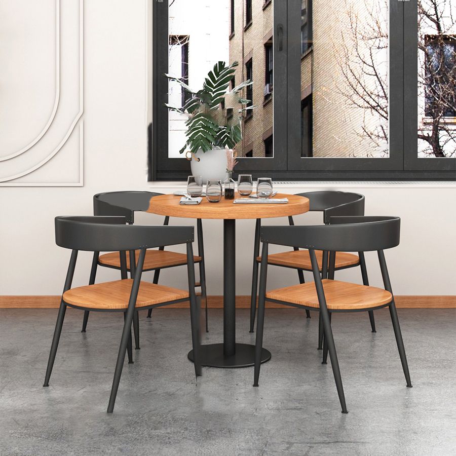 Modern Dining Set 1/3/4/5 Pcs Metal Frame Dining Table and Chairs
