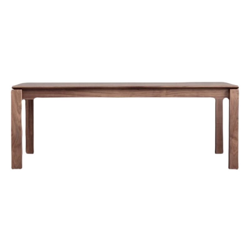 Rechteck brauner Ton Esstisch Massivholz Tisch minimalistisch mit 4 Beinen