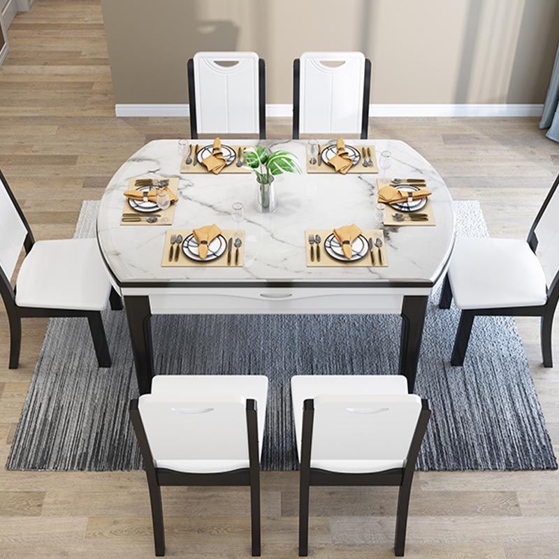 Sintered Stone Top Table 4 Legs Dining Table Home Kitchen Dinner