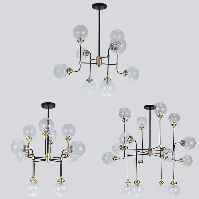 Lámpara de lámpara esférica de vidrio lámpara de lámpara simple para sala de estar para sala de estar
