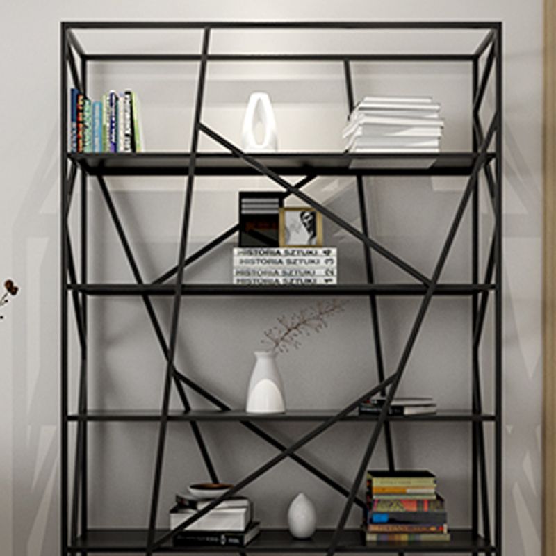 Open Metal Etagere Bookcase Contemporary Rectangular Shelf Bookcase