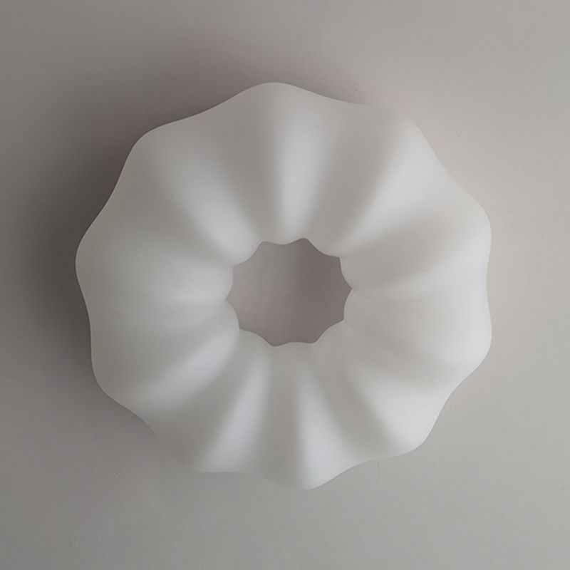 Metal Close to Ceiling Lamp Modern Style LED Cloud White Ceiling Lighting