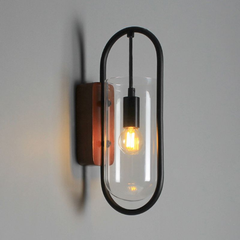Moderne Stilzylinderformwandlampe Glas 1 Lichtwandbeleuchtung