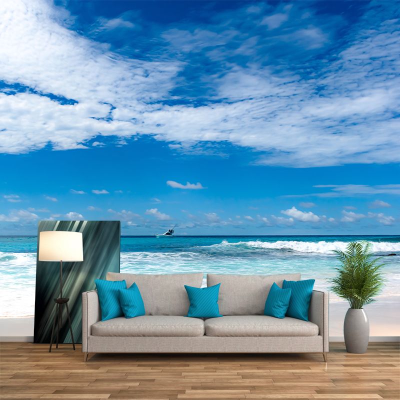 Beautiful Sea View Removable Wall Mural for Sleeping Room, Water Resistant