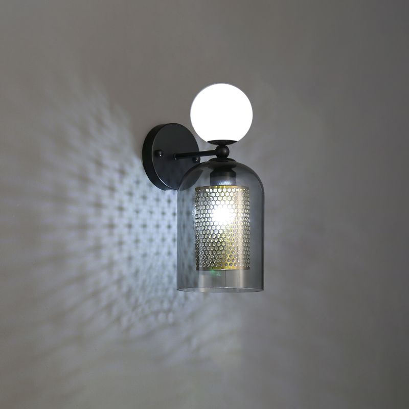 Glass Shaded Wall Light Sconce Nordic Style Wall Lighting Fixture for Living Room