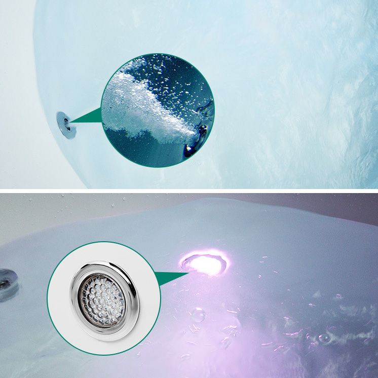 Bathroom Small Tub Modern Acrylic Corner Soaking Bathtub with Drain