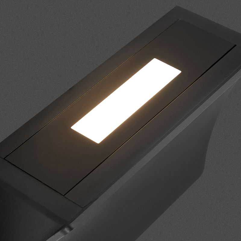 Black LED Wall Lamp Modern Style Wall Mount Lamp with Metal Shade for Bedroom