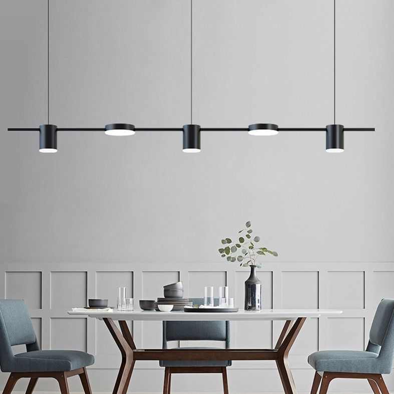 Cylinder Island Lighting Metallic Contemporary Simplicity Pendant Lighting Fixtures for Restaurant