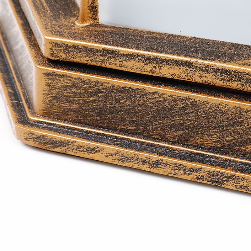 Lámpara octogonal de montaje empotrado, lámpara tradicional de 1 luz cerca del techo con pantalla de plástico
