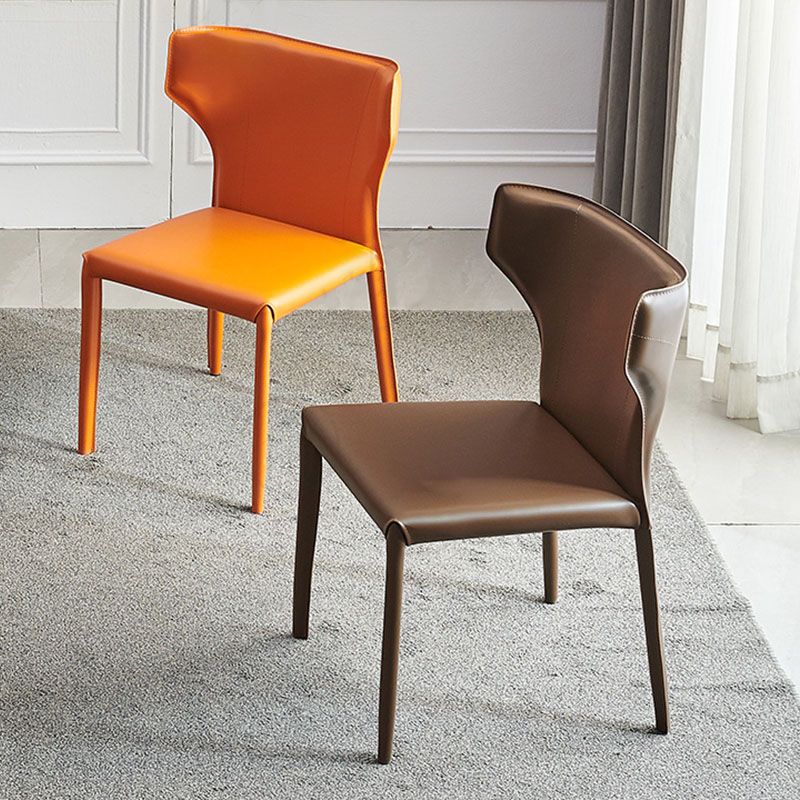 Faux Leather Side Chair Contemporary Kitchen Dining Side Chair