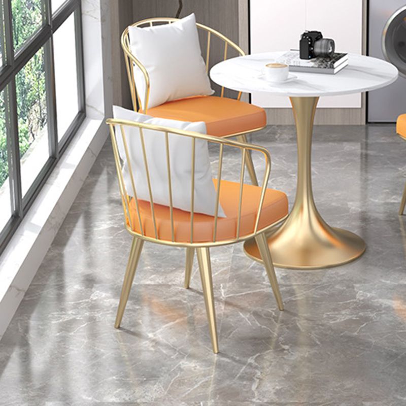 Dining Room Upholstered Chair Home Faux Leather Slat Back Dining Chair