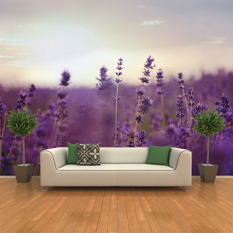Modern Style Photography Wall Mural Wallpaper Flower Field Bedroom Wall Mural