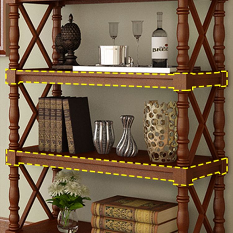 Rectangle Open Bookcase Modern Solid Wood Storage Bookshelf for Home