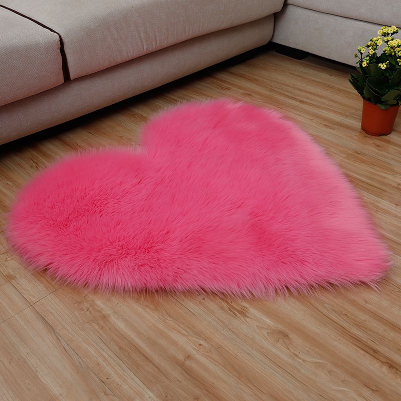 Fluffy Casual Indoor Rug Multi Colored Plain Carpet Washable Non-Slip Pet Friendly Rug for Living Room
