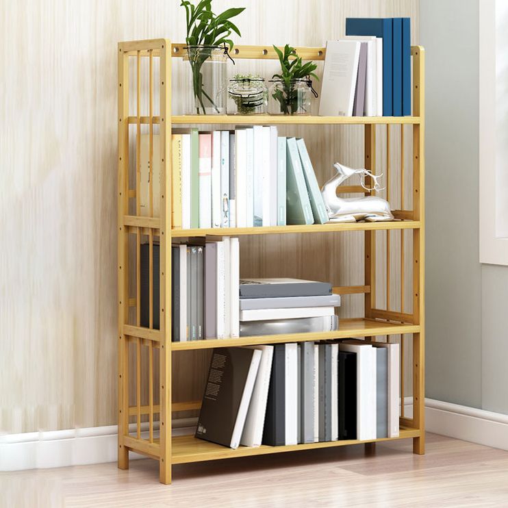 Modern Bamboo Etagere Bookshelf Bedroom Vertical Open Shelf Bookcase with Shelves