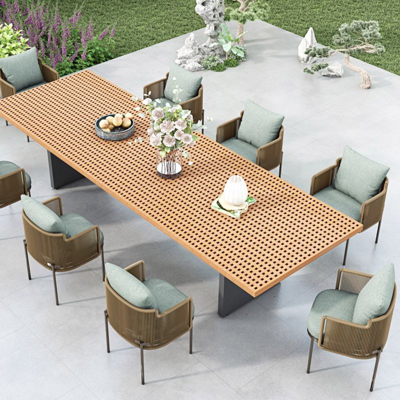 Boho Style Dining Set Wood Rectangular 1/5/7/9 Pieces Dining Set