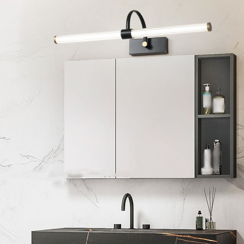 Occero da parete in metallo in metallo lineare Stile moderno 1 illuminazione a supporto a parete a specchio leggero