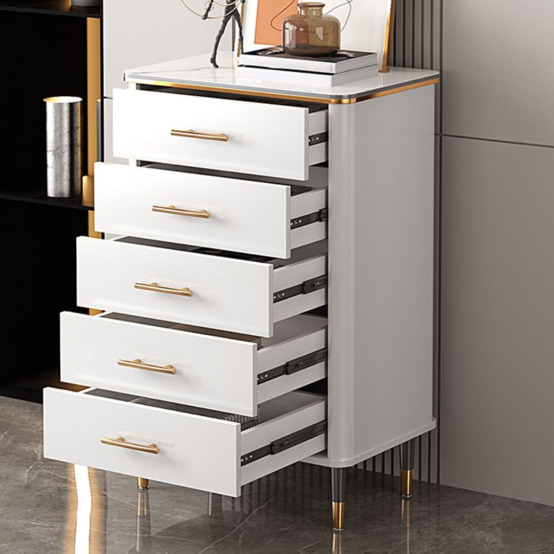 Classic Glam Lingerie Chest Vertical Marble Storage Chest with Drawers for Bedroom