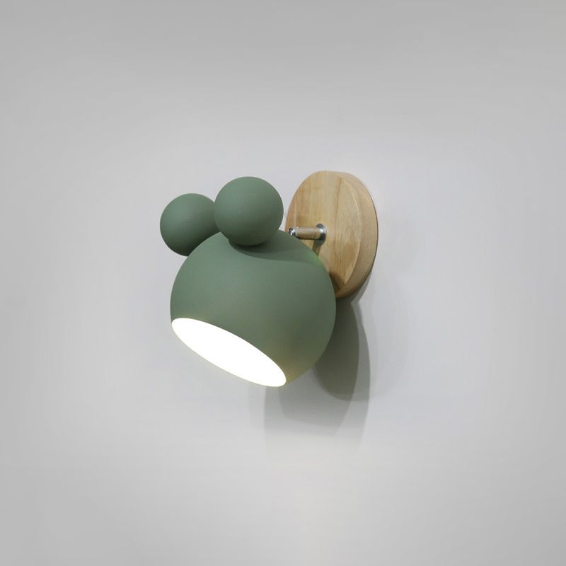 Round Wall Sconce Lighting Contemporary Metal 1 Head Wall Mounted Light Fixture