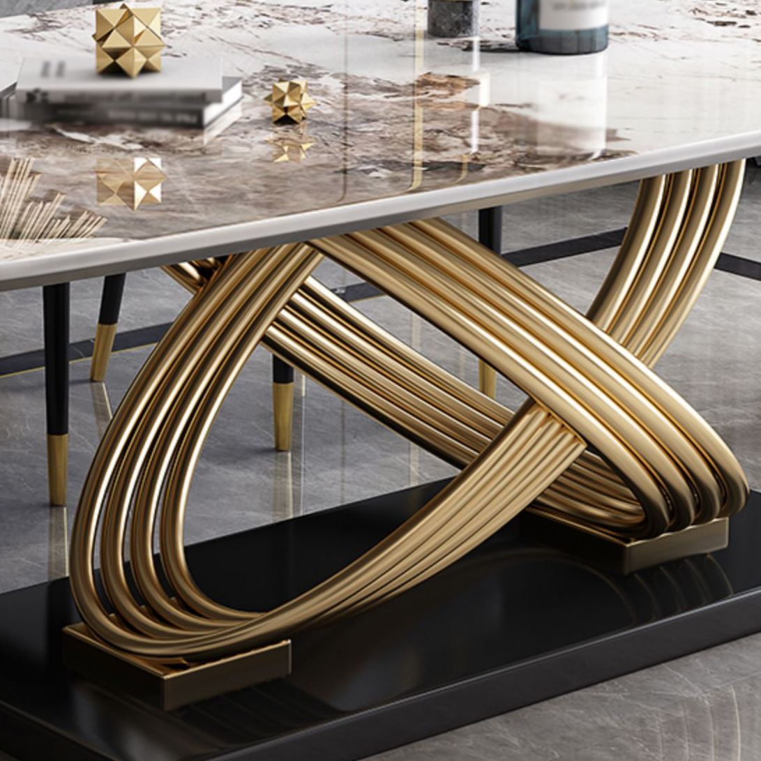 1/4/5/7 Pieces Minimalist Dining Set Sintered Stone Dining Room Set with Pedestal Base