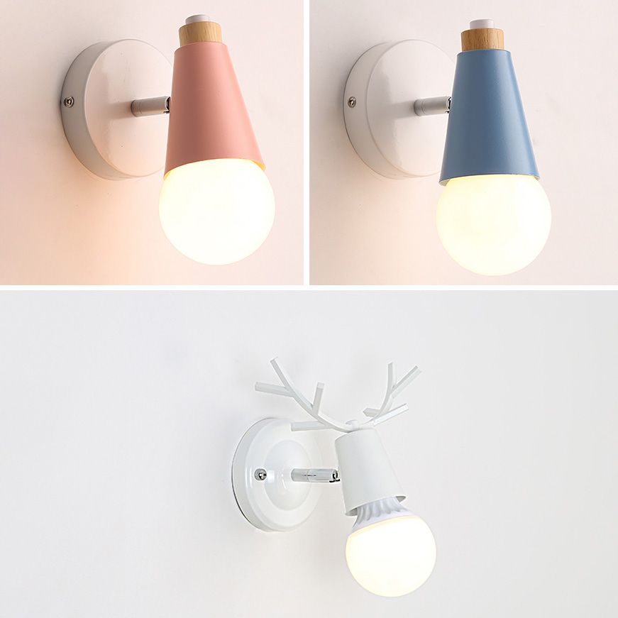 Modern Style Geometric Wall Lamps Metal 1 Light Wall Lighting for Living Room