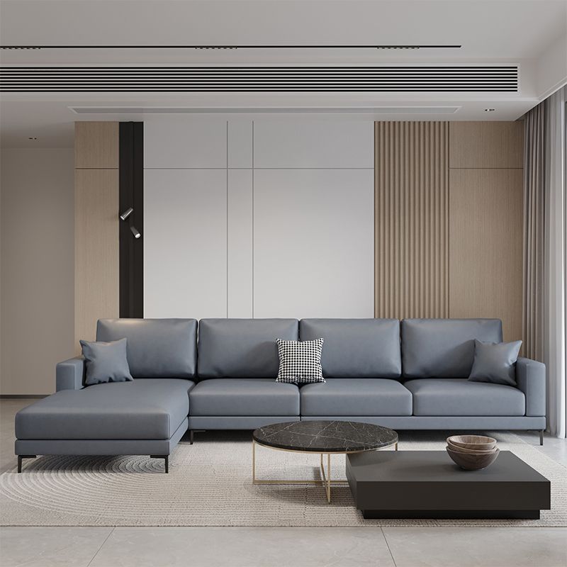 124.02"D x 62.99"W x 35.43"H Fabric Cushions Square Arm Sofa