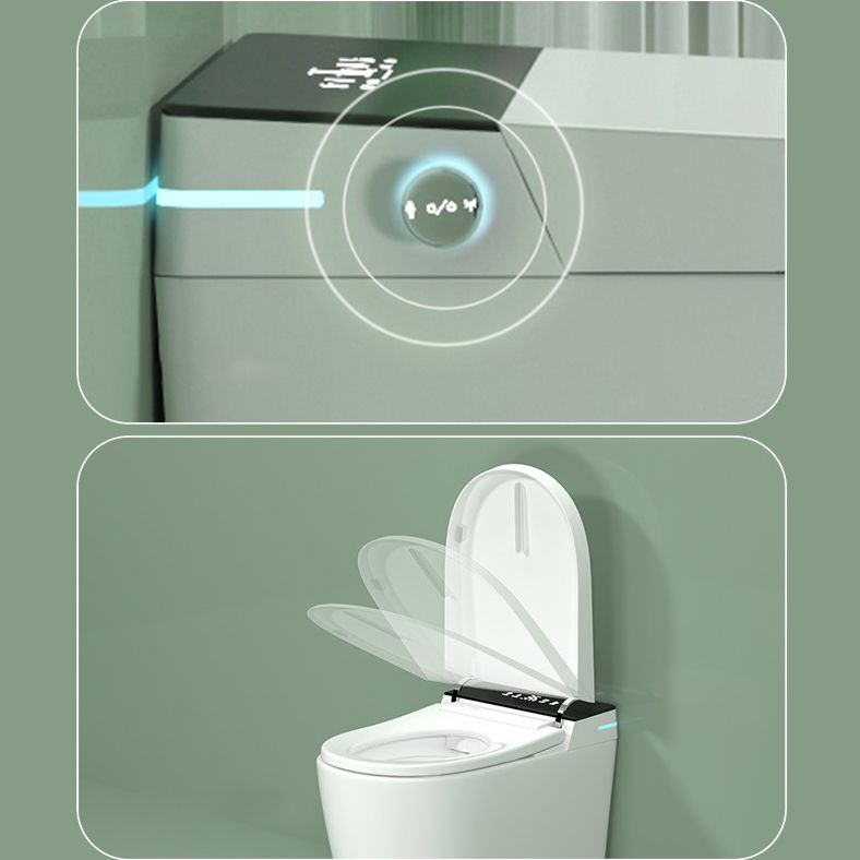 Modern Flush Toilet Heated Seat One-Piece Toilet with Slow Close Seat