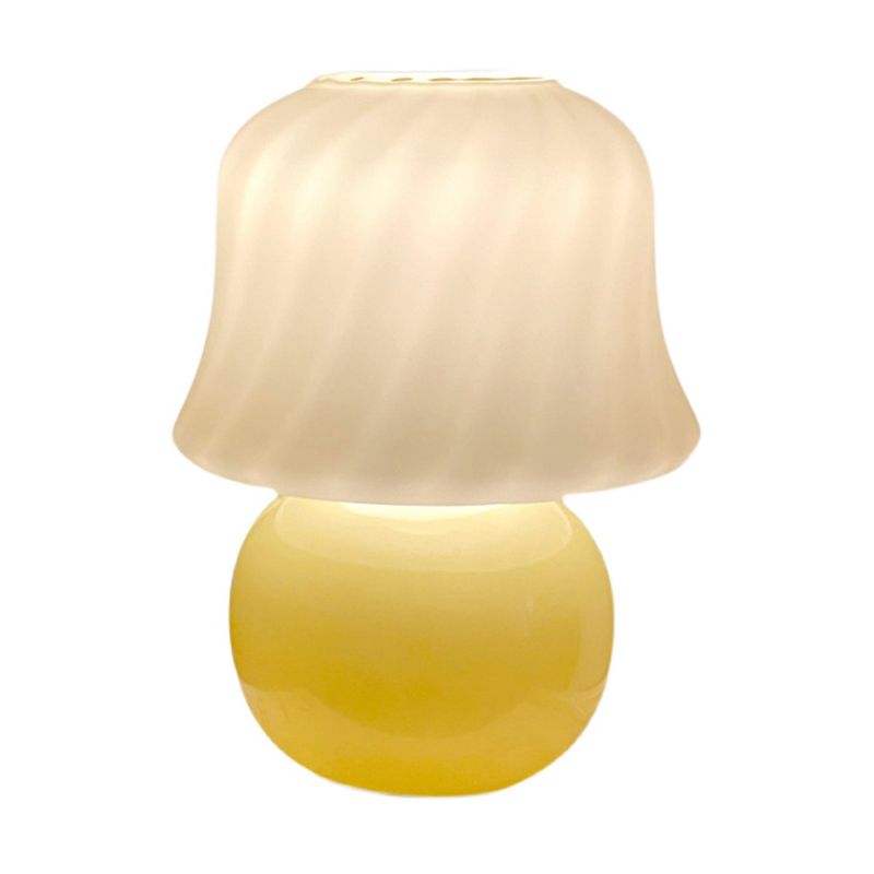 Ultra-modern Simplicity Mushroom Table Lamp Hand-Blown Glass Nightstand Lamp for Bedroom