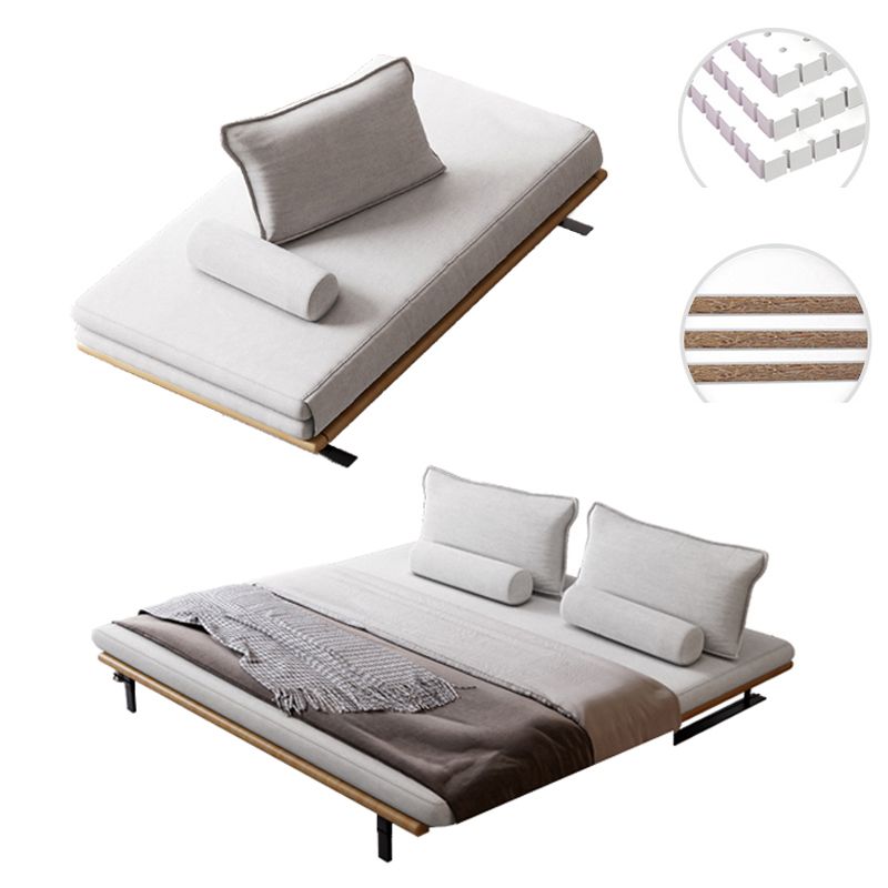 Pillow Top Arm Sleeper Scandinavian Styled Sleeper Sofa Bed in Gray