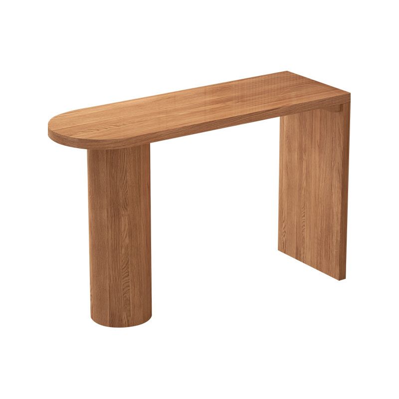 Industrial 41.3"H Bar Table Brown Wood Specialty Top Bistro Table for Living Room