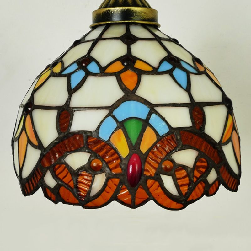 Koepelmeel kroonluchter verlichtingsarmatuur Tiffany-stijl veelkleurige gebrandschilderd glas kroonluchter hanglampje