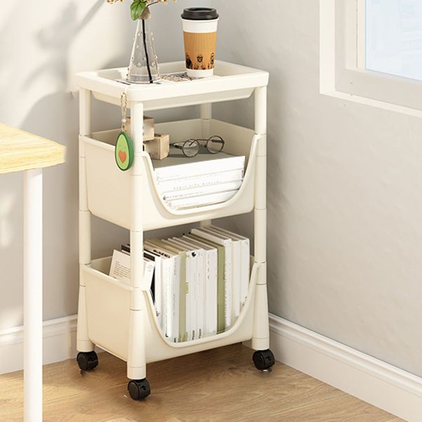 Contemporary Bookcase Vertical Plastic Book Shelf for Study Room