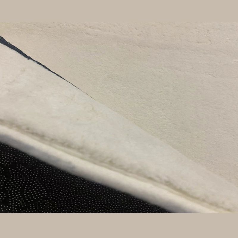 White Modern Rug Polyester Circle Area Rug Washable Indoor Rug for Living Room