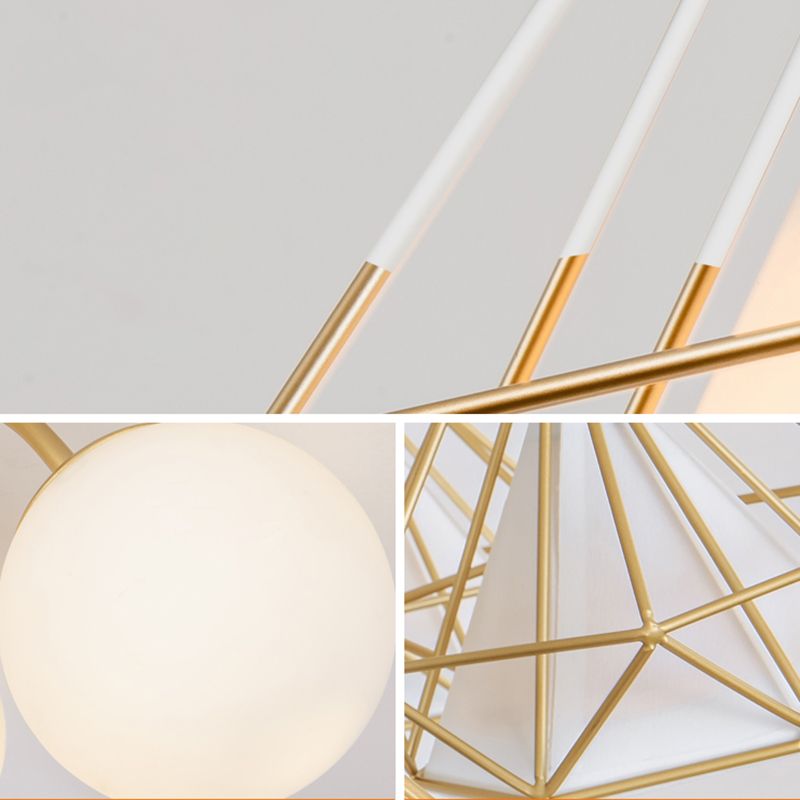 Modern Sputnik Ceiling Light Glass Shade Flush Mount Light for Drawing Room Living Room
