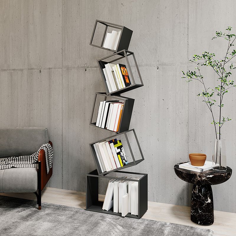 Modern Bookshelf Metal Open Shelf Bookcase with Shelves for Home Office