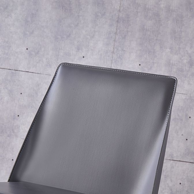 Silla de restaurante de cuero estilo diseñador, acabado mate, silla de comedor Parsons (juego de 2)
