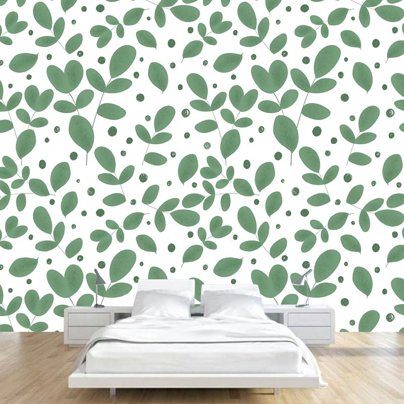 Illustration Plant Decoration Mural Stain Resistant Living Room Wall Mural