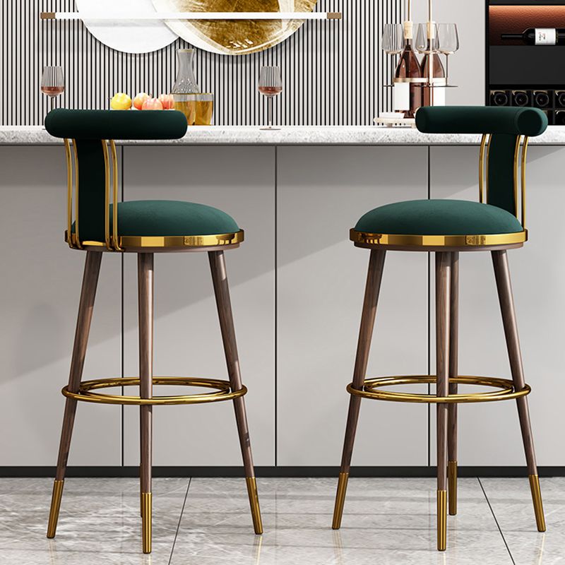 Glam Upholstered Bar Stool Glam Backrest Counter Stool for Bristol