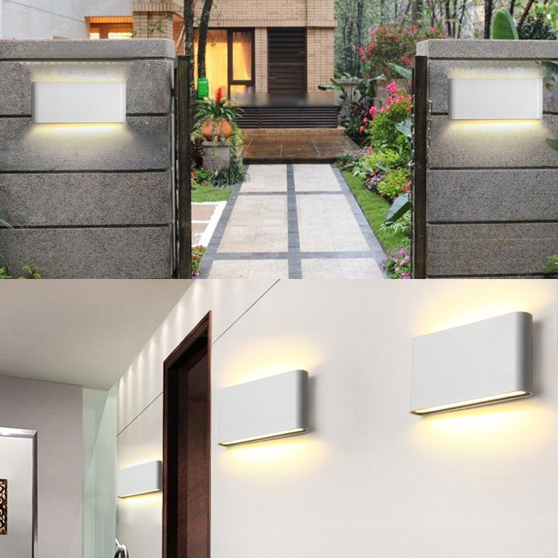 Square Shape Metal Wall Sconce Modern Style 2-Light Wall Mounted Lighting