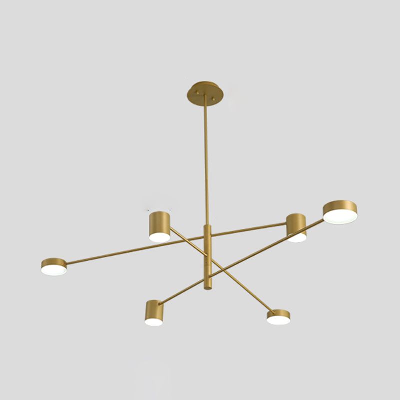 Candeleras colgantes de forma de cilindro de estilo contemporáneo luces colgantes colgantes de metal