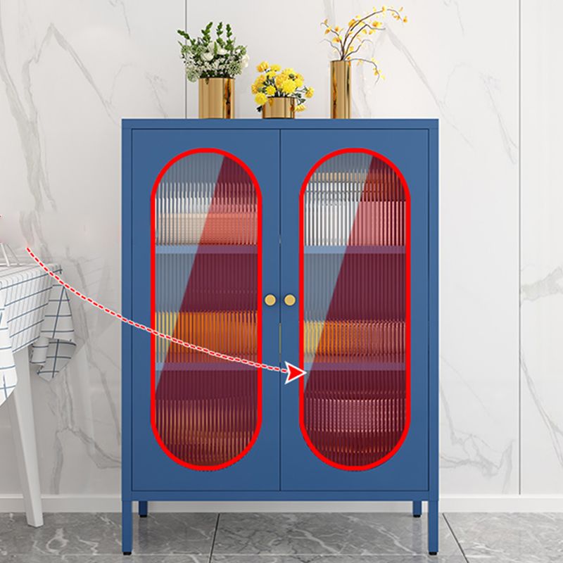 Modern Style Bookshelf Closed Back Bookcase with Door for Office