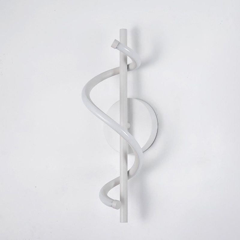 Linear Shape Wall Lamp Modern Style Acrylic 1 Light Sconce in White and Black