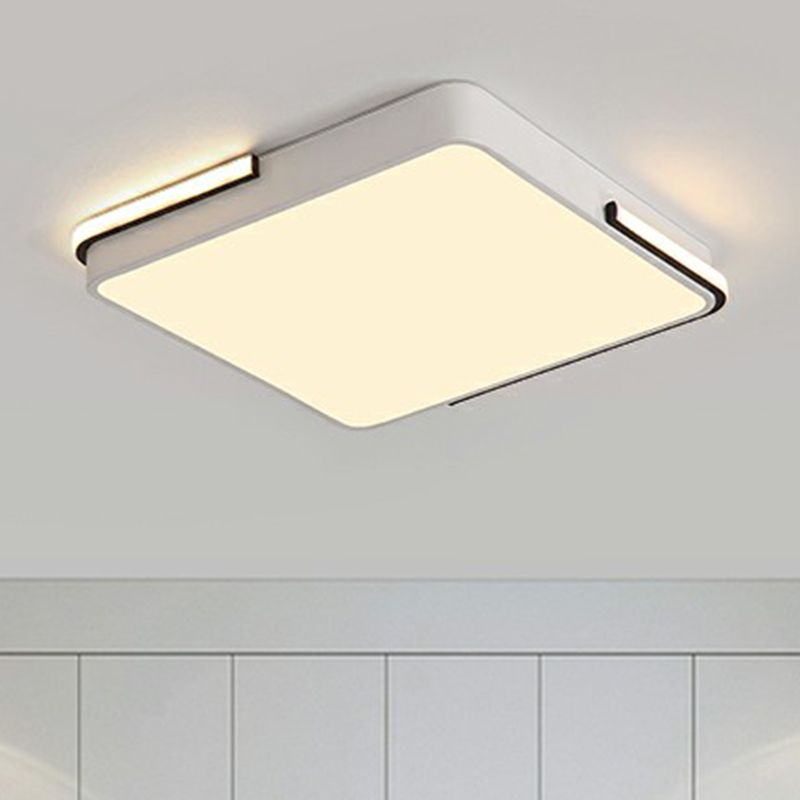 Nordische geometrische LED-Deckenleuchte für die Oberflächenmontage, Metall-Wohnzimmer-Einbauleuchte in Weiß