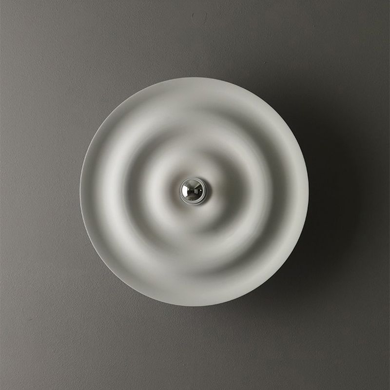 1 Light Circle Wall Mount Light Fixture Modern Metal Wall Mounted Lights