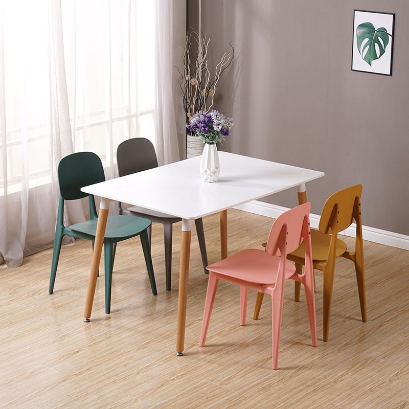 Modern Style Side Chair Plastic Open Back Dining Side Chair for Indoor