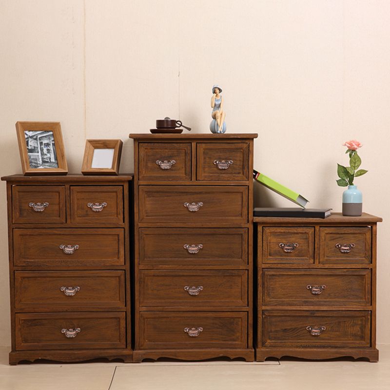 Coastal Storage Chest Dresser Solid Wood Storage Chest with 4/5/6 Drawers